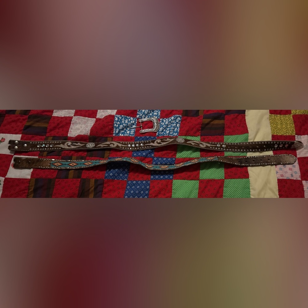 Elegant Silver and Brown Women's Belt